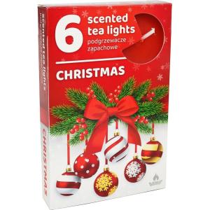 АРОМАТНИ ЧАЕНИ СВЕЩИ 6БР CHRISTMAS ART КОЛЕДНА