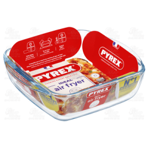 БРИО - PYREX-AIRFRYER-СЪД ЗА AIRFRYER-КВАДРАТЕН-1Л, 20X17X6CM