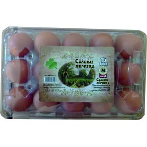 ЯЙЦА СЕЛСКИ ЯЙЧИЦА М 15бр КУТИЯ