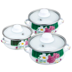 К-Т ТЕНДЖЕРИ МИНИ 12*6.3/14*7/16*8СМ. БЯЛ С ЦВЕТЯ, ЕМАЙЛ M PH 15867