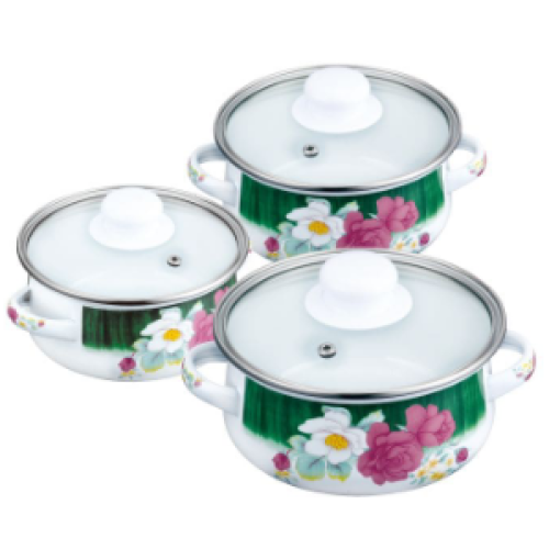 К-Т ТЕНДЖЕРИ МИНИ 12*6.3/14*7/16*8СМ. БЯЛ С ЦВЕТЯ, ЕМАЙЛ M PH 15867