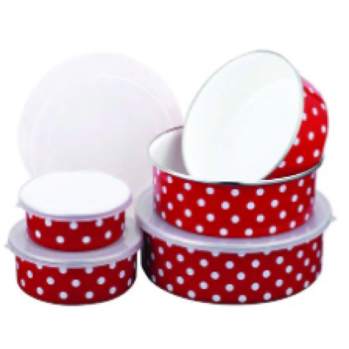 КУПИ ЗА ХРАНА 5БР. ЧЕРВЕН С БЕЛИ ТОЧКИ/ЕМАЙЛ M PH 12866