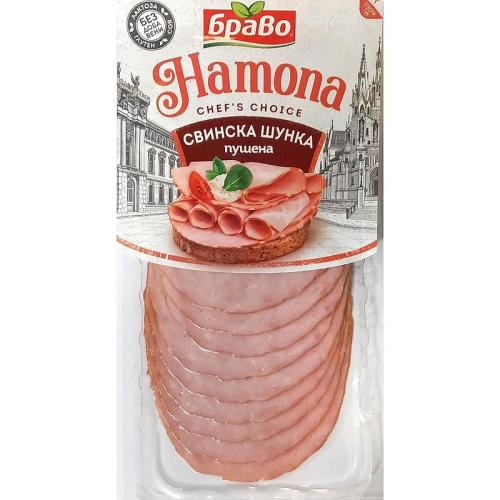 БРАВО ПУШЕНА ШУНКА ХАМОНА 0.160 СЛАЙС ВАКУУМ