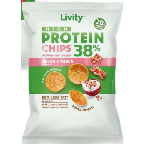 ПРОТЕИНОВ ЧИПС ЛИВИТИ 0.052 БЕКОН И РАНЧ