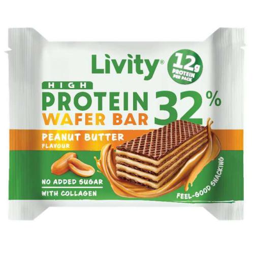 ПРОТЕИНОВА ВАФЛА ЛИВИТИ 0.038 С ФЪСТЪЧЕНО МАСЛО