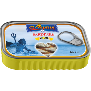 НЕПТУН САРДИНИ В РАСТИТЕЛНО МАСО 125 ГР.