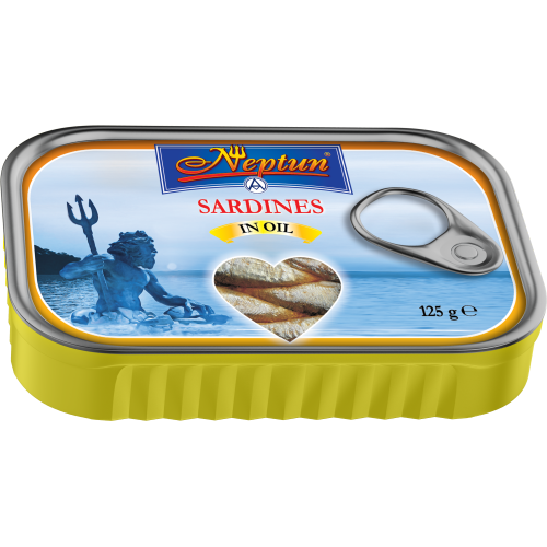НЕПТУН САРДИНИ В РАСТИТЕЛНО МАСО 125 ГР.