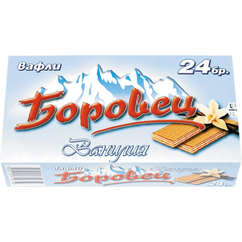 ВАФЛИ БОРОВЕЦ ВАНИЛИЯ 24бр КУТИЯ 550гр