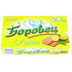 ВАФЛИ БОРОВЕЦ ЛИМОН 24бр КУТИЯ 550гр