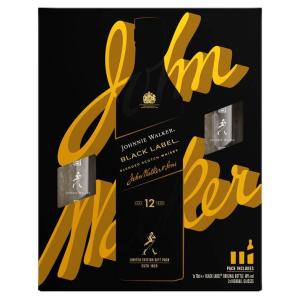 УИСКИ ДЖОНИ УОКЪР 0.700 ЧЕРЕН ЕТИКЕТ+2ЧАШИ