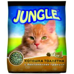 ДЖАНГЪЛ КОТЕШКА WC БЕНТОНИТОВИ ГРАНУЛИ 4КГ