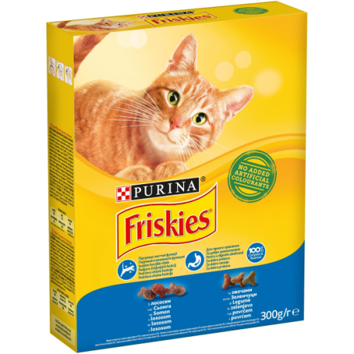 ФРИСКИС КОТКА 300G ADULT СЬОМГА/ТОН/ЗЕЛЕНЧУЦИ/8063